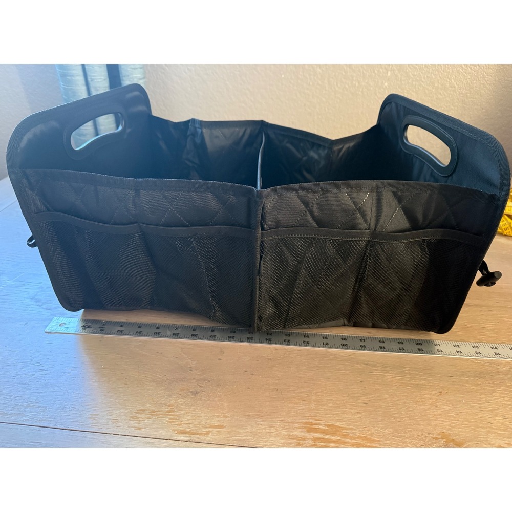 Black Collapsible Trunk Storage Organizer Multi Pocket Foldable Car Cargo Tote